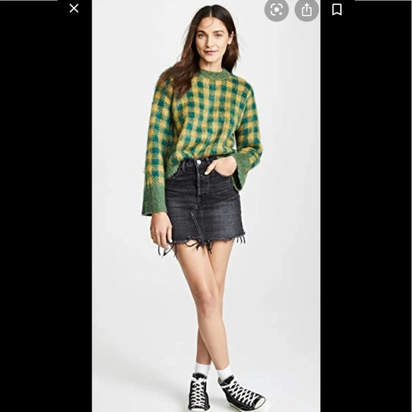 Moussy Vintage Libby Black Distressed Skirt Size 27 - Picture 2 of 7